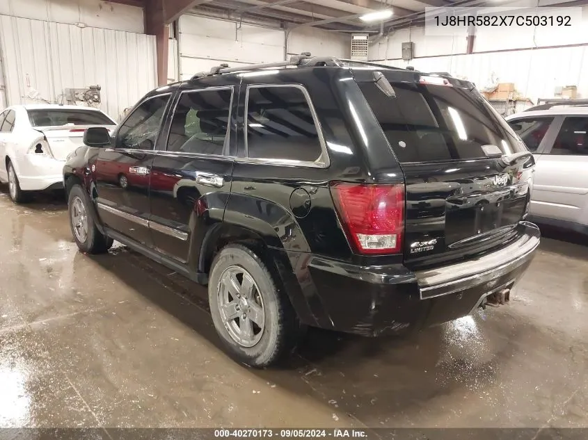 1J8HR582X7C503192 2007 Jeep Grand Cherokee Limited