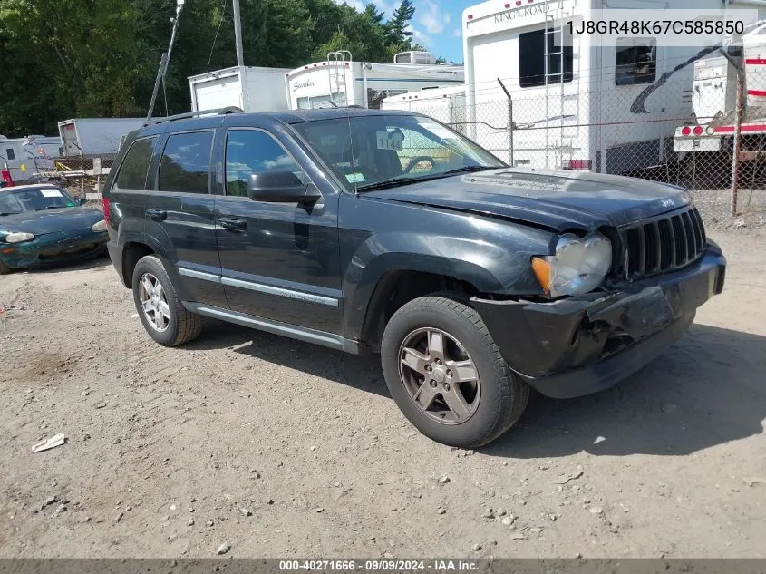 2007 Jeep Grand Cherokee Laredo VIN: 1J8GR48K67C585850 Lot: 40271666