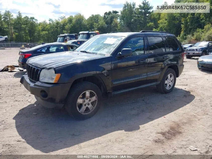 2007 Jeep Grand Cherokee Laredo VIN: 1J8GR48K67C585850 Lot: 40271666