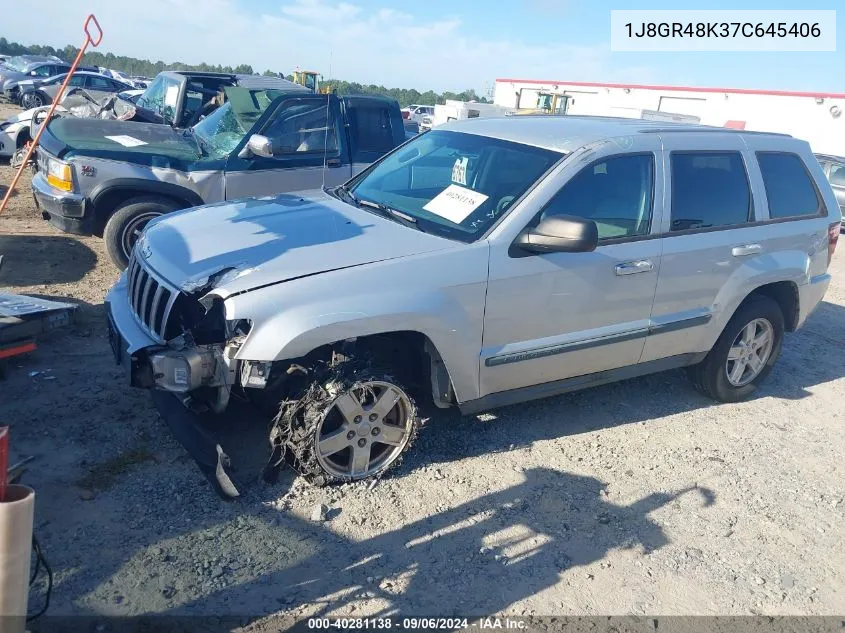 2007 Jeep Grand Cherokee Laredo/Columbia/Freedom VIN: 1J8GR48K37C645406 Lot: 40281138