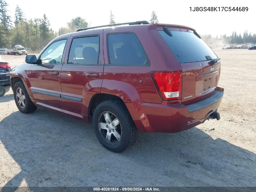 2007 Jeep Grand Cherokee Laredo VIN: 1J8GS48K17C544689 Lot: 40281924