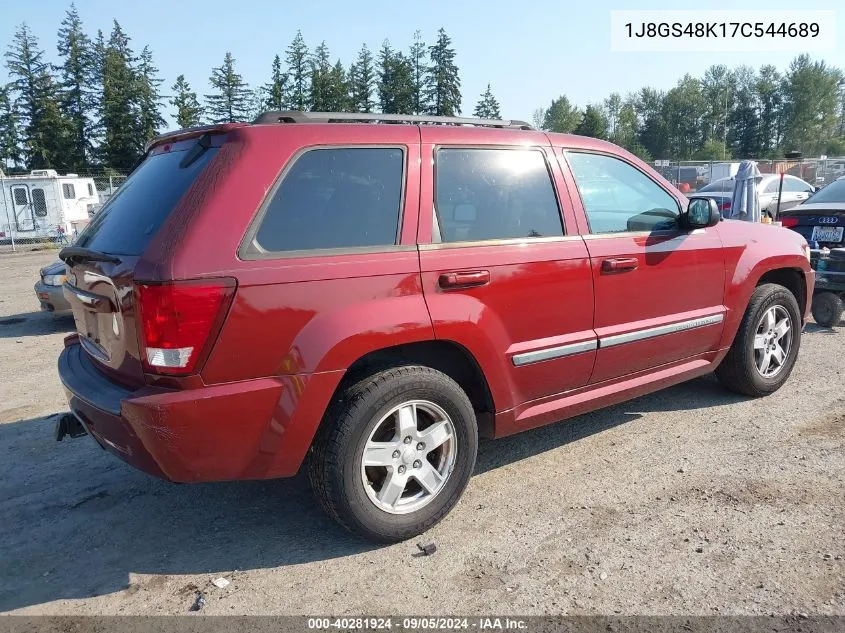 2007 Jeep Grand Cherokee Laredo VIN: 1J8GS48K17C544689 Lot: 40281924