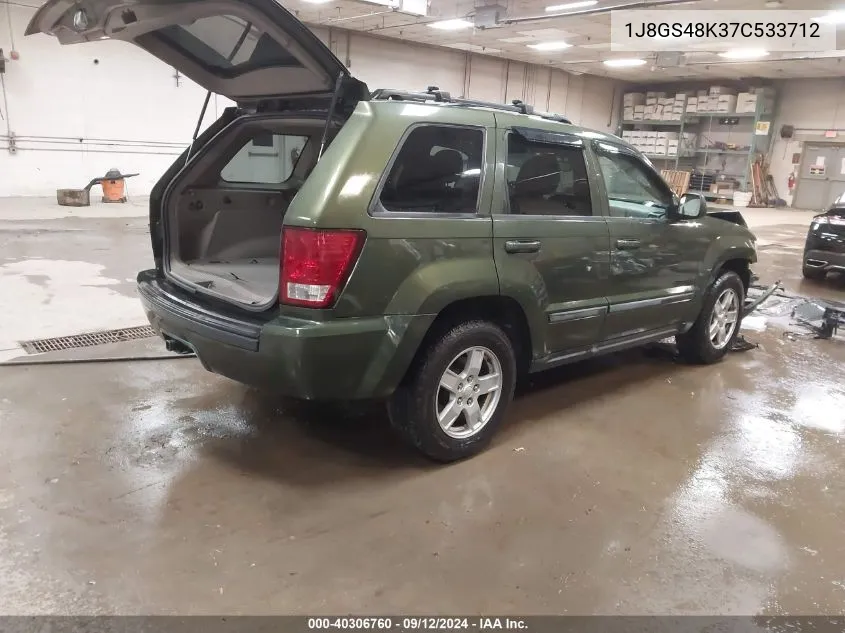 2007 Jeep Grand Cherokee Laredo VIN: 1J8GS48K37C533712 Lot: 40306760