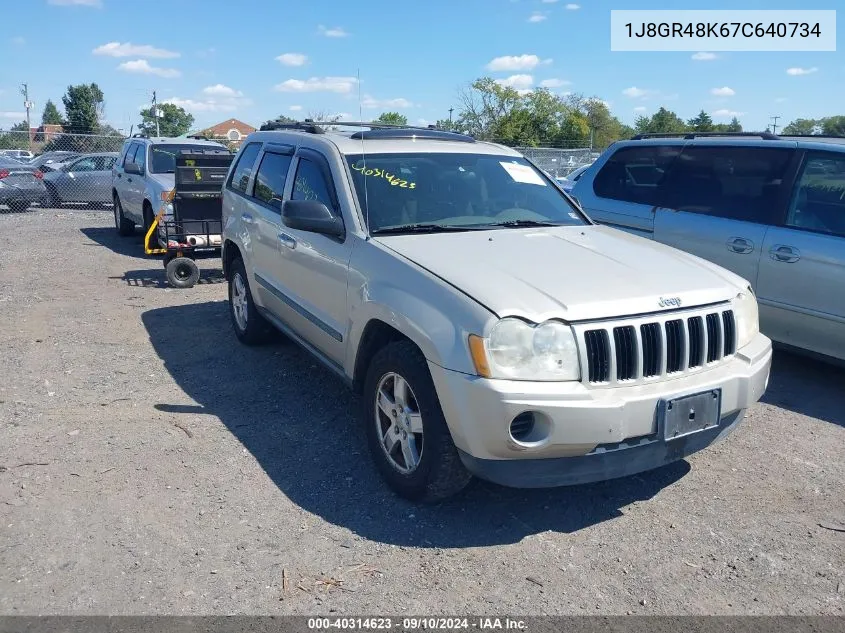 1J8GR48K67C640734 2007 Jeep Grand Cherokee Laredo