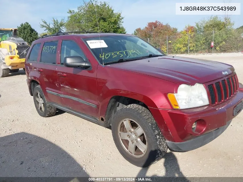 2007 Jeep Grand Cherokee Laredo VIN: 1J8GR48K37C543989 Lot: 40337791