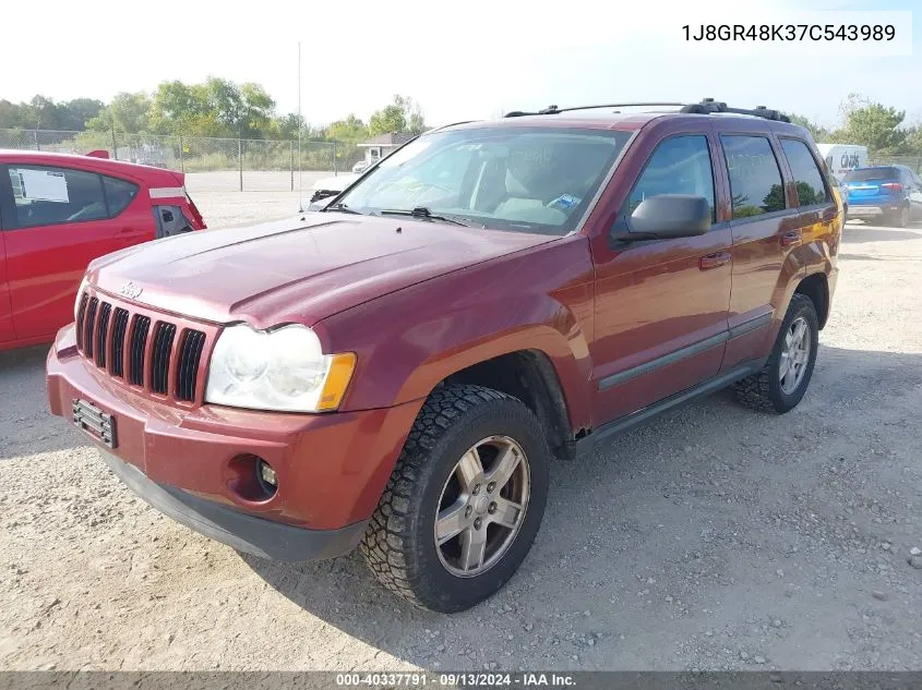 2007 Jeep Grand Cherokee Laredo VIN: 1J8GR48K37C543989 Lot: 40337791