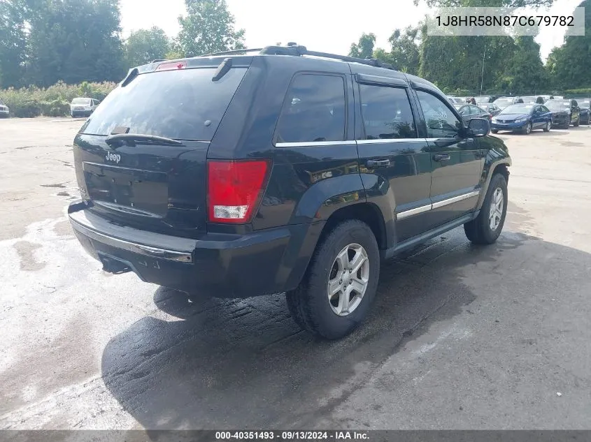 2007 Jeep Grand Cherokee Limited VIN: 1J8HR58N87C679782 Lot: 40351493