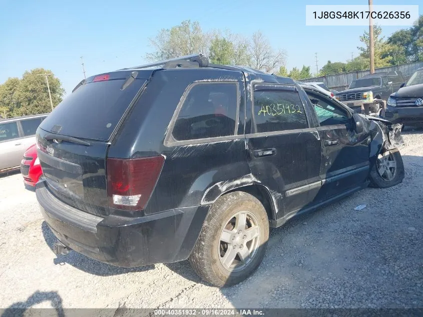 1J8GS48K17C626356 2007 Jeep Grand Cherokee Laredo/Columbia/Freedom