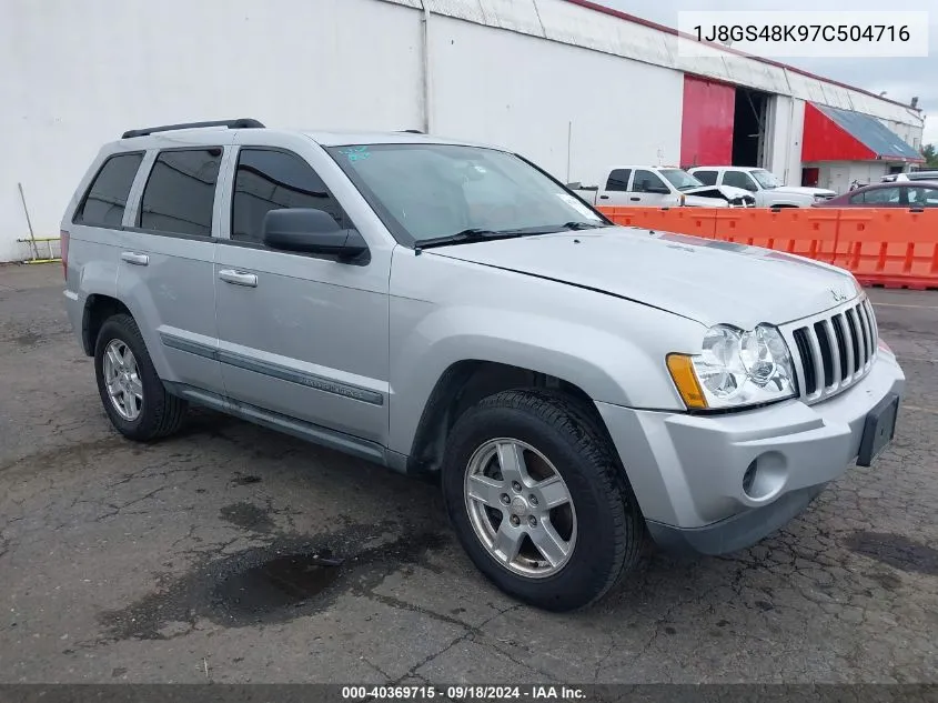 2007 Jeep Grand Cherokee Laredo VIN: 1J8GS48K97C504716 Lot: 40369715