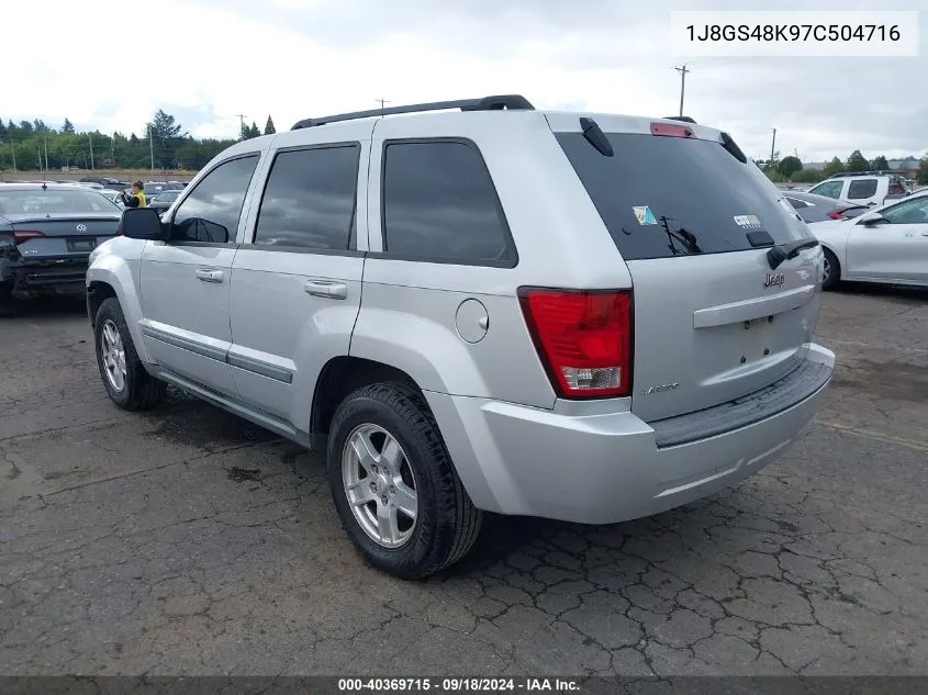 2007 Jeep Grand Cherokee Laredo VIN: 1J8GS48K97C504716 Lot: 40369715