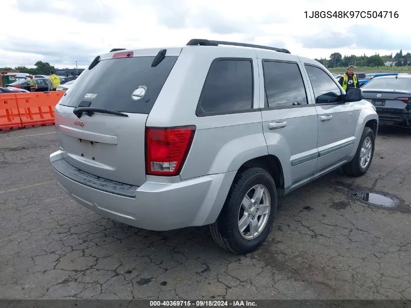 2007 Jeep Grand Cherokee Laredo VIN: 1J8GS48K97C504716 Lot: 40369715