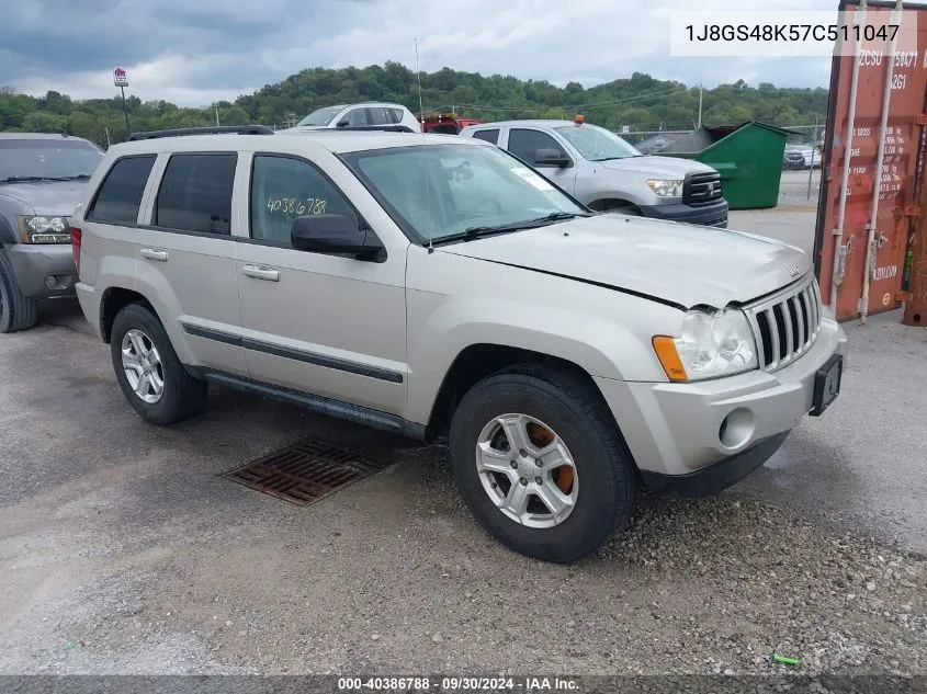 1J8GS48K57C511047 2007 Jeep Grand Cherokee Laredo