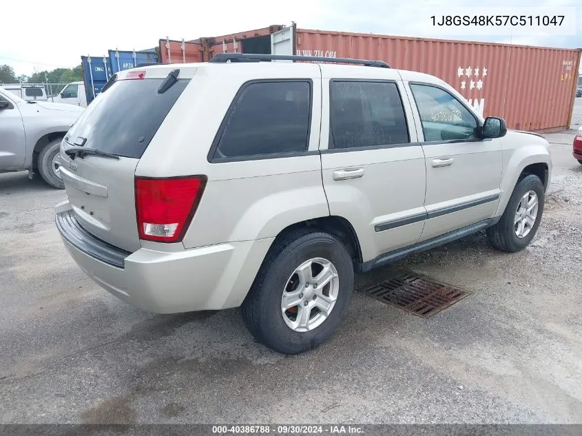 2007 Jeep Grand Cherokee Laredo VIN: 1J8GS48K57C511047 Lot: 40386788