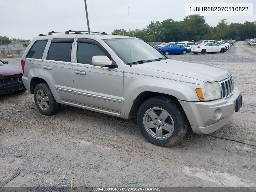 1J8HR68207C510822 2007 Jeep Grand Cherokee Overland