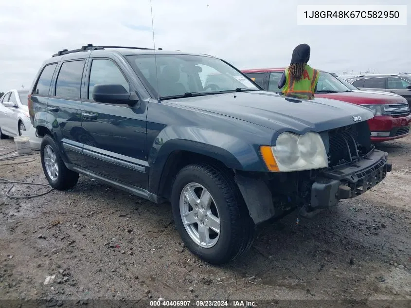 2007 Jeep Grand Cherokee Laredo VIN: 1J8GR48K67C582950 Lot: 40406907