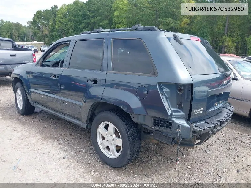 2007 Jeep Grand Cherokee Laredo VIN: 1J8GR48K67C582950 Lot: 40406907