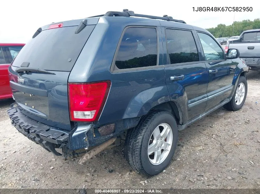 2007 Jeep Grand Cherokee Laredo VIN: 1J8GR48K67C582950 Lot: 40406907