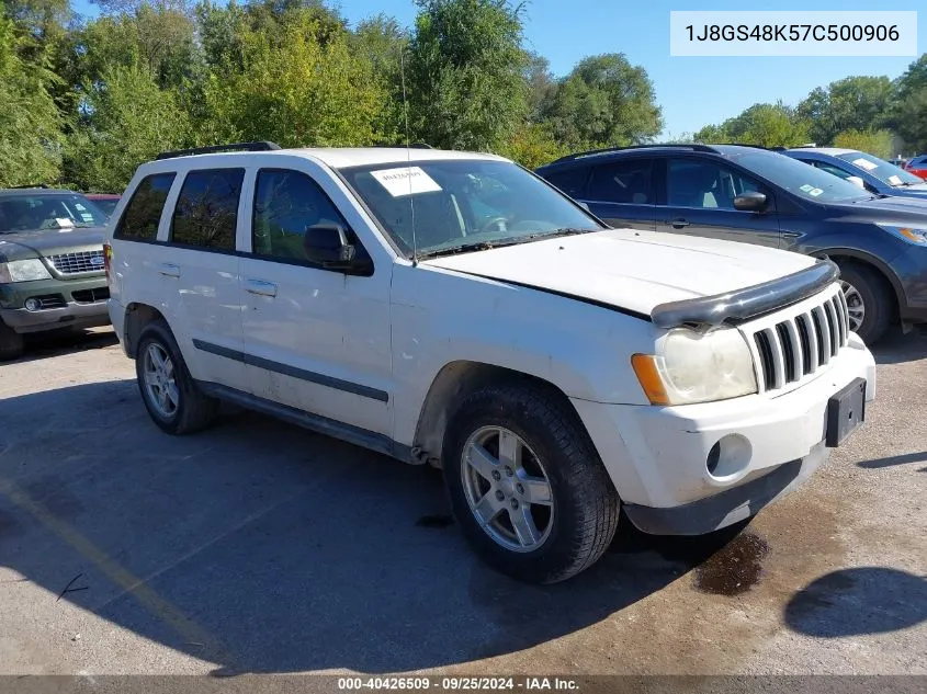 2007 Jeep Grand Cherokee Laredo VIN: 1J8GS48K57C500906 Lot: 40426509