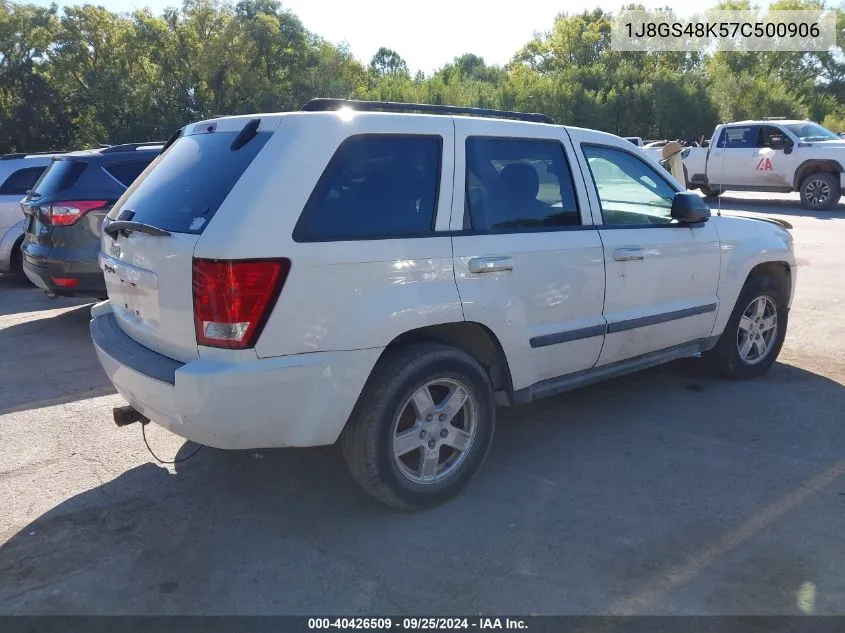 2007 Jeep Grand Cherokee Laredo VIN: 1J8GS48K57C500906 Lot: 40426509