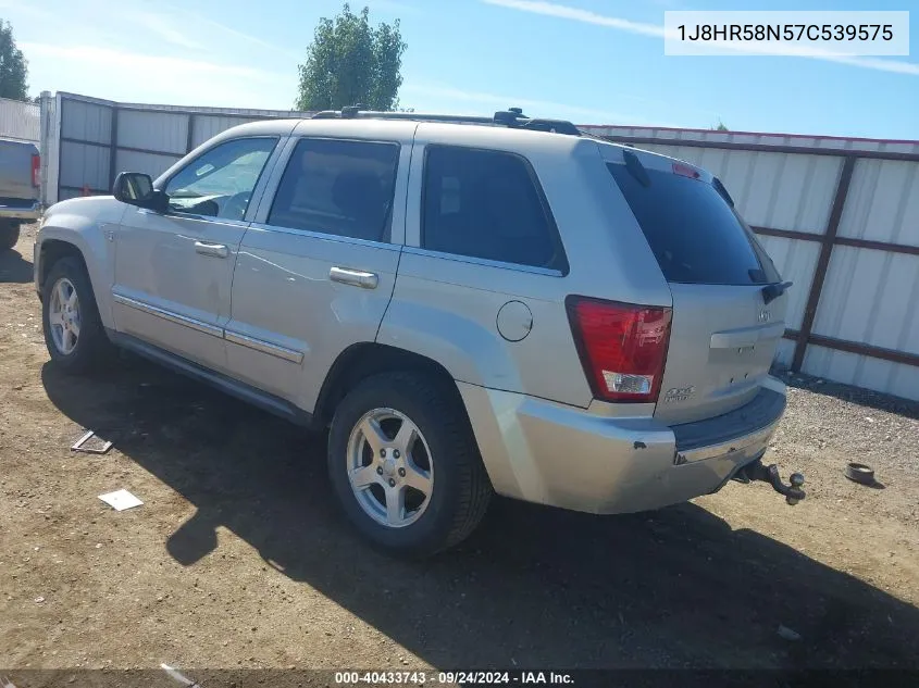 2007 Jeep Grand Cherokee Limited VIN: 1J8HR58N57C539575 Lot: 40433743