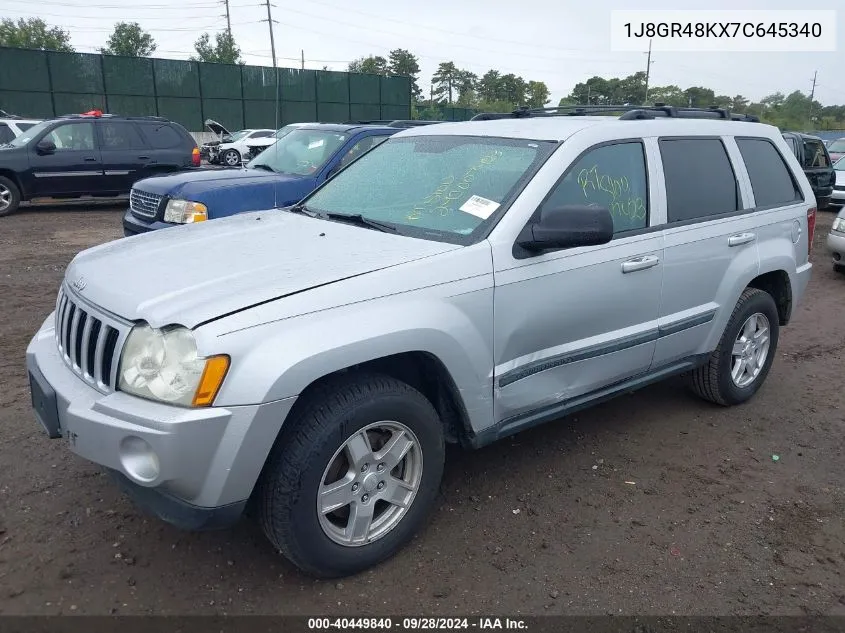 1J8GR48KX7C645340 2007 Jeep Grand Cherokee Laredo