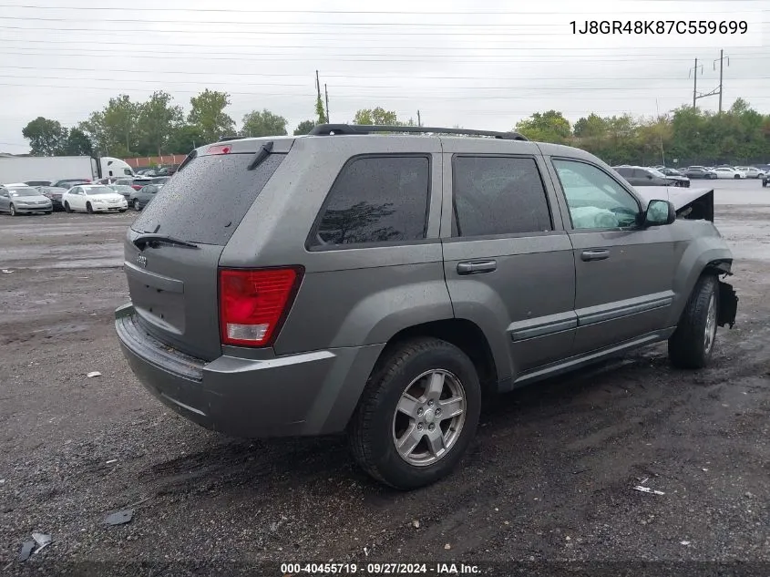 2007 Jeep Grand Cherokee Laredo VIN: 1J8GR48K87C559699 Lot: 40455719