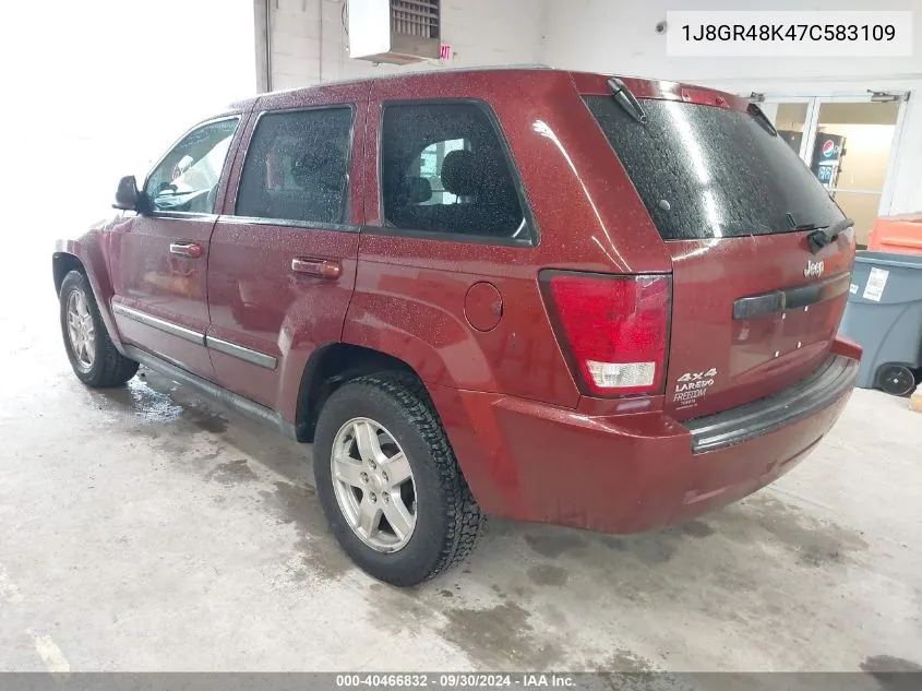 2007 Jeep Grand Cherokee Laredo VIN: 1J8GR48K47C583109 Lot: 40466832