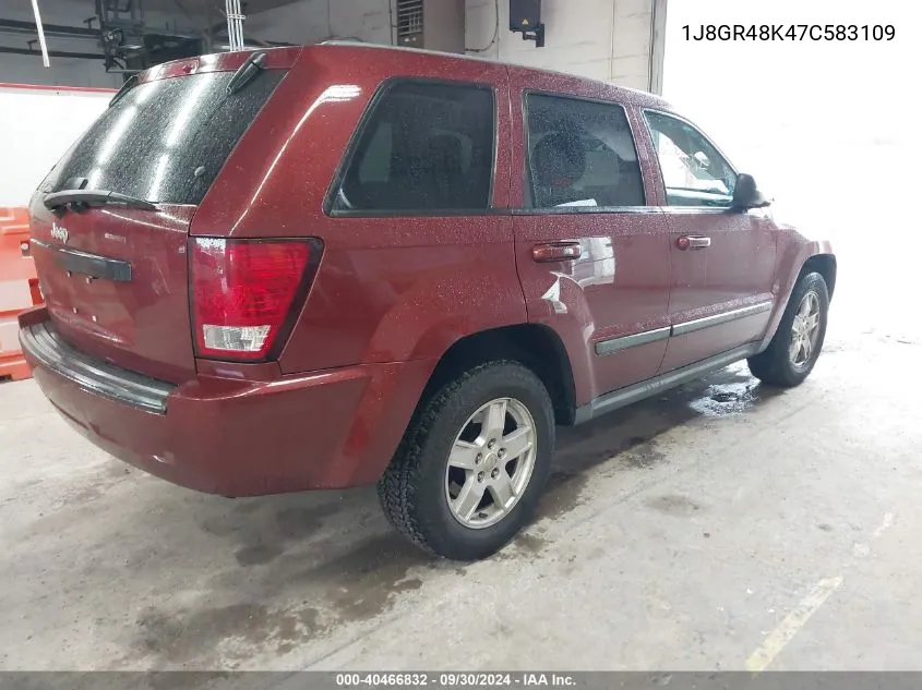 2007 Jeep Grand Cherokee Laredo VIN: 1J8GR48K47C583109 Lot: 40466832