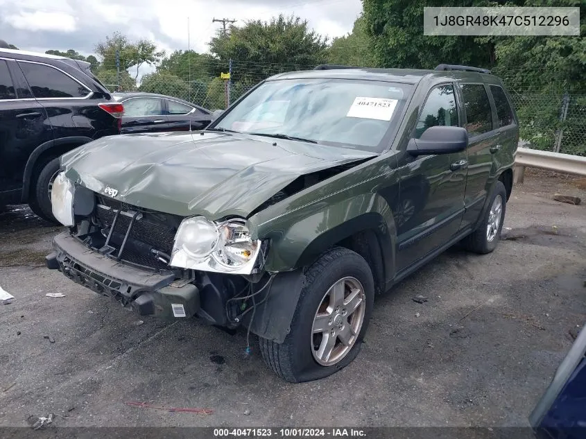 1J8GR48K47C512296 2007 Jeep Grand Cherokee Laredo