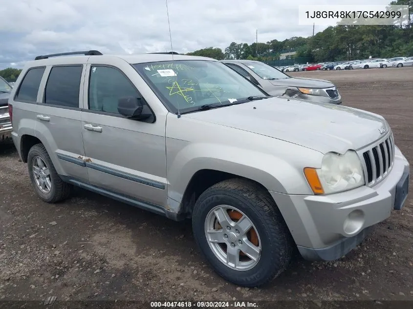 2007 Jeep Grand Cherokee Laredo VIN: 1J8GR48K17C542999 Lot: 40474618