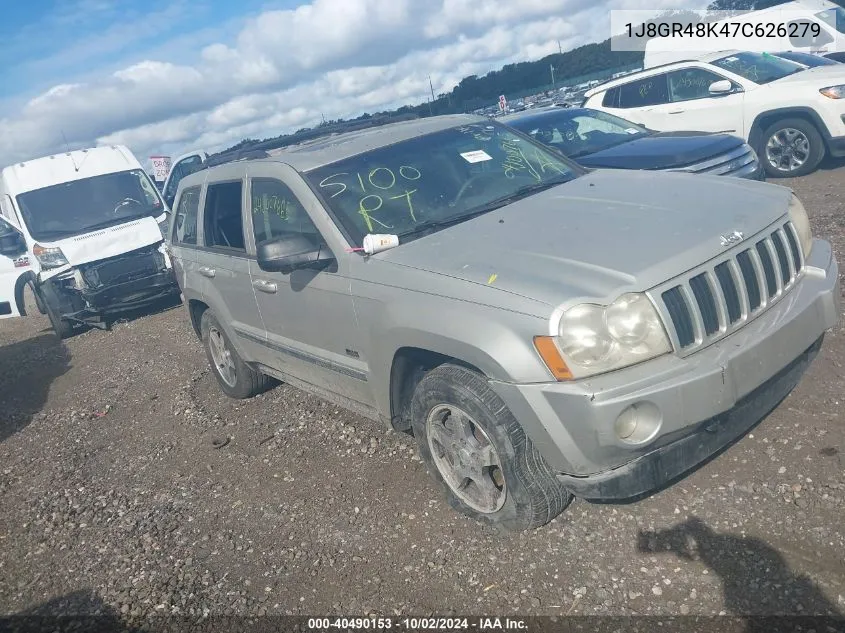 1J8GR48K47C626279 2007 Jeep Grand Cherokee Laredo