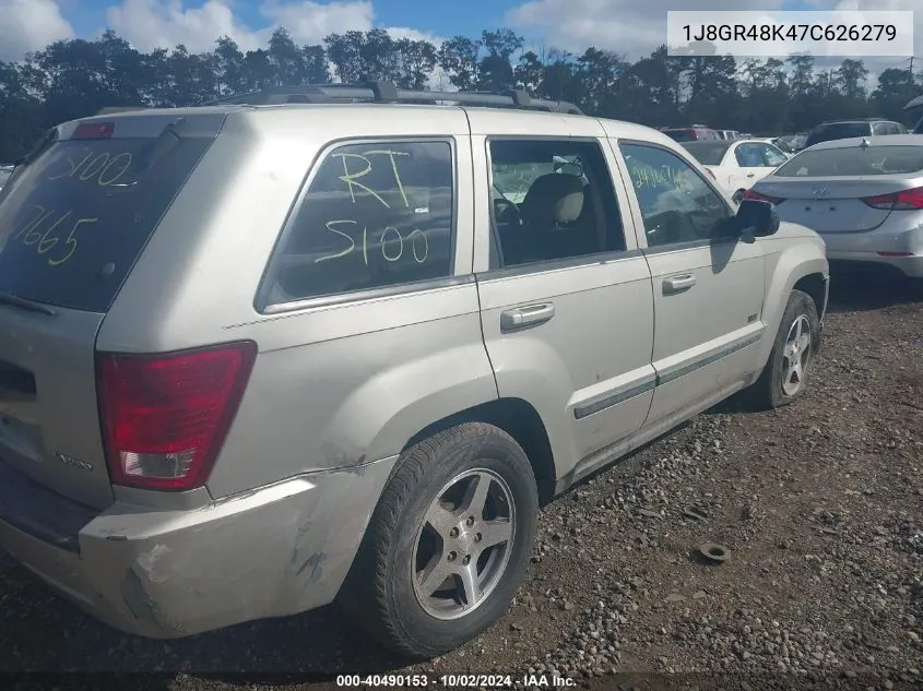 2007 Jeep Grand Cherokee Laredo VIN: 1J8GR48K47C626279 Lot: 40490153