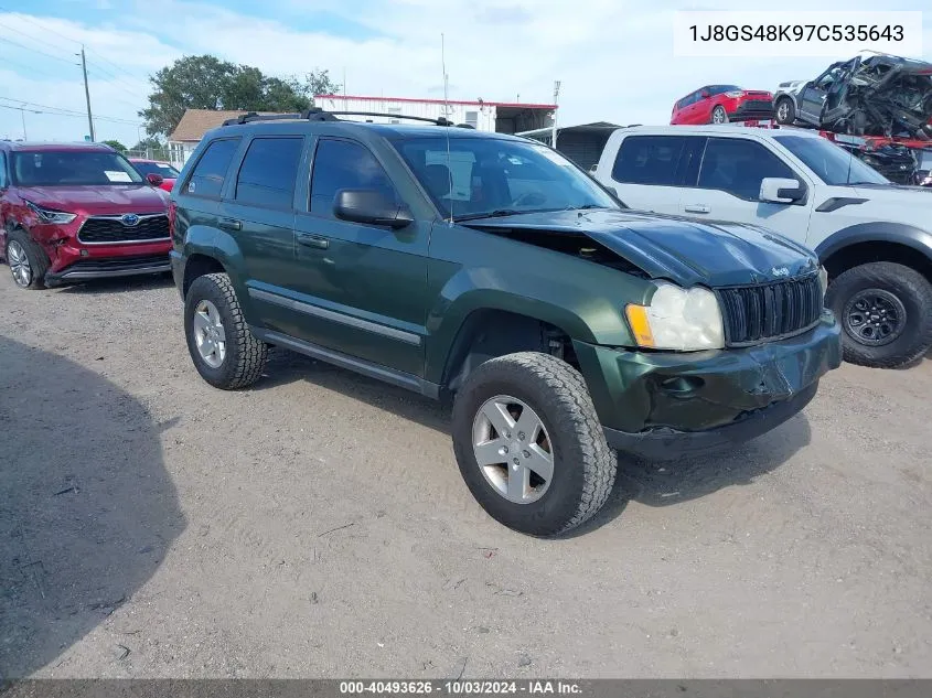 2007 Jeep Grand Cherokee Laredo VIN: 1J8GS48K97C535643 Lot: 40493626