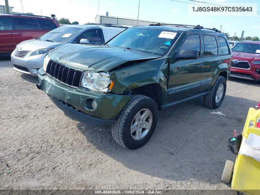 2007 Jeep Grand Cherokee Laredo VIN: 1J8GS48K97C535643 Lot: 40493626