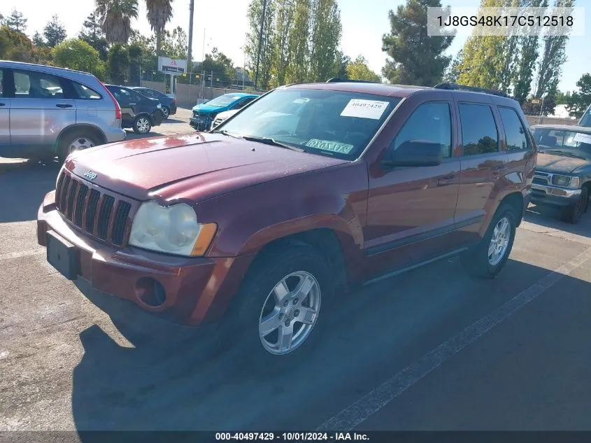 1J8GS48K17C512518 2007 Jeep Grand Cherokee Laredo