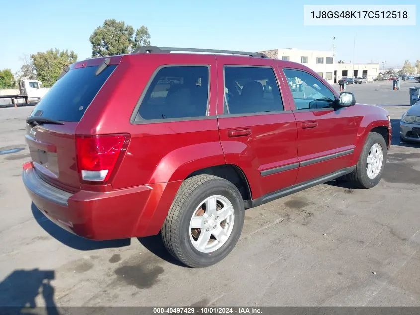 1J8GS48K17C512518 2007 Jeep Grand Cherokee Laredo