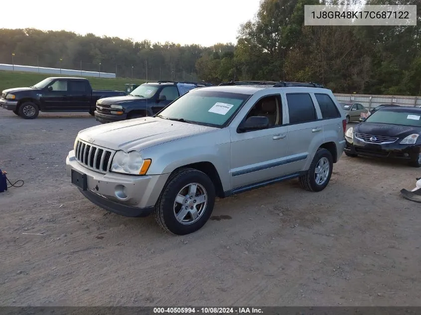 2007 Jeep Grand Cherokee Laredo/Columbia/Freedom VIN: 1J8GR48K17C687122 Lot: 40505994