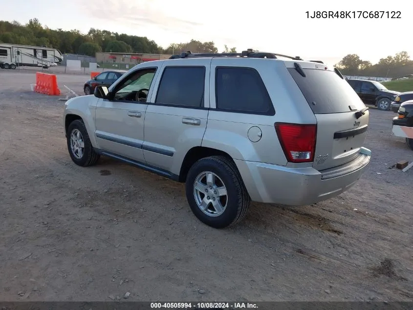 2007 Jeep Grand Cherokee Laredo/Columbia/Freedom VIN: 1J8GR48K17C687122 Lot: 40505994