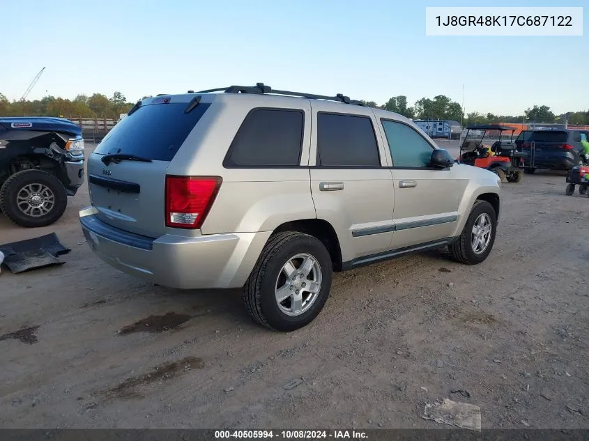 1J8GR48K17C687122 2007 Jeep Grand Cherokee Laredo/Columbia/Freedom