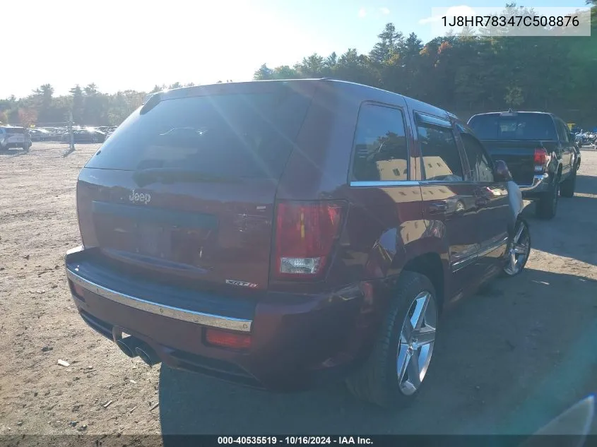 2007 Jeep Grand Cherokee Srt8 VIN: 1J8HR78347C508876 Lot: 40535519