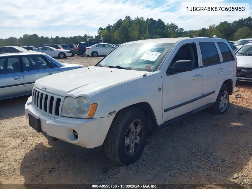 1J8GR48K87C605953 2007 Jeep Grand Cherokee Laredo/Columbia/Freedom