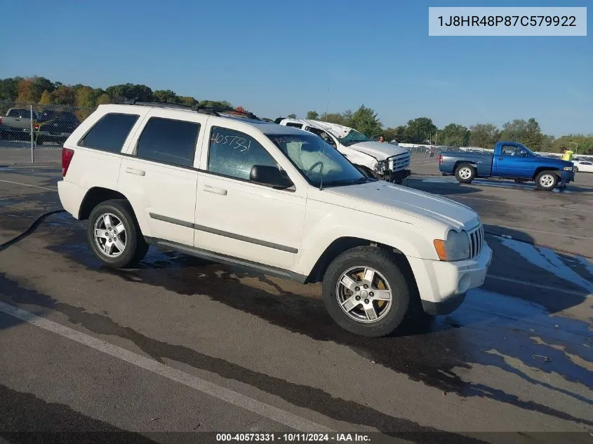 2007 Jeep Grand Cherokee Laredo VIN: 1J8HR48P87C579922 Lot: 40573331