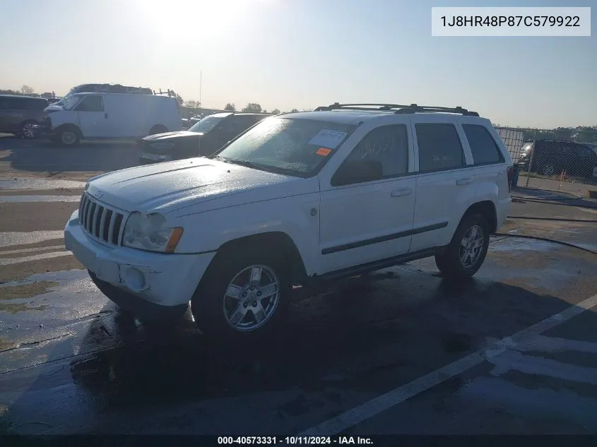 2007 Jeep Grand Cherokee Laredo VIN: 1J8HR48P87C579922 Lot: 40573331