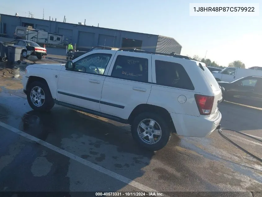 2007 Jeep Grand Cherokee Laredo VIN: 1J8HR48P87C579922 Lot: 40573331