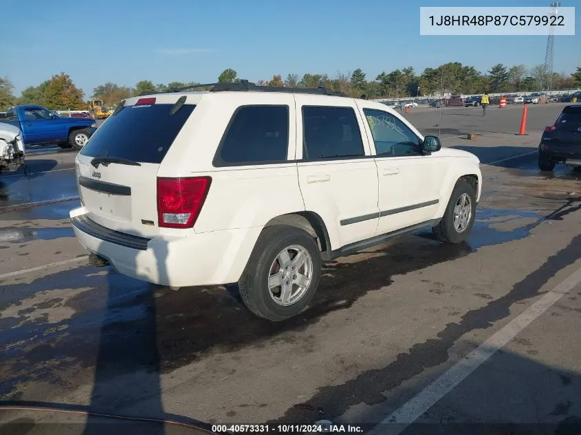 2007 Jeep Grand Cherokee Laredo VIN: 1J8HR48P87C579922 Lot: 40573331