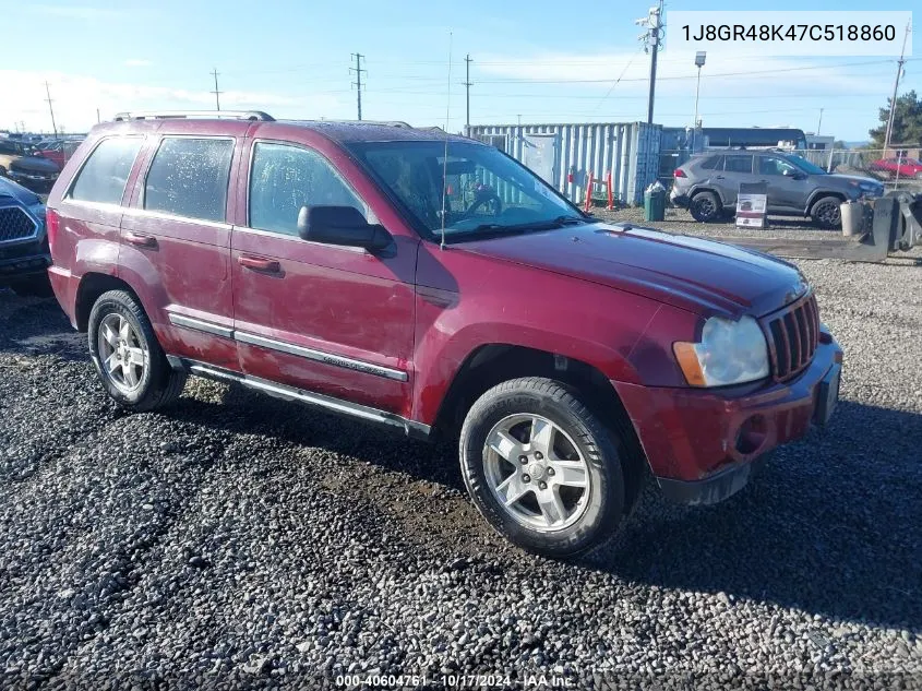 2007 Jeep Grand Cherokee Laredo VIN: 1J8GR48K47C518860 Lot: 40604761