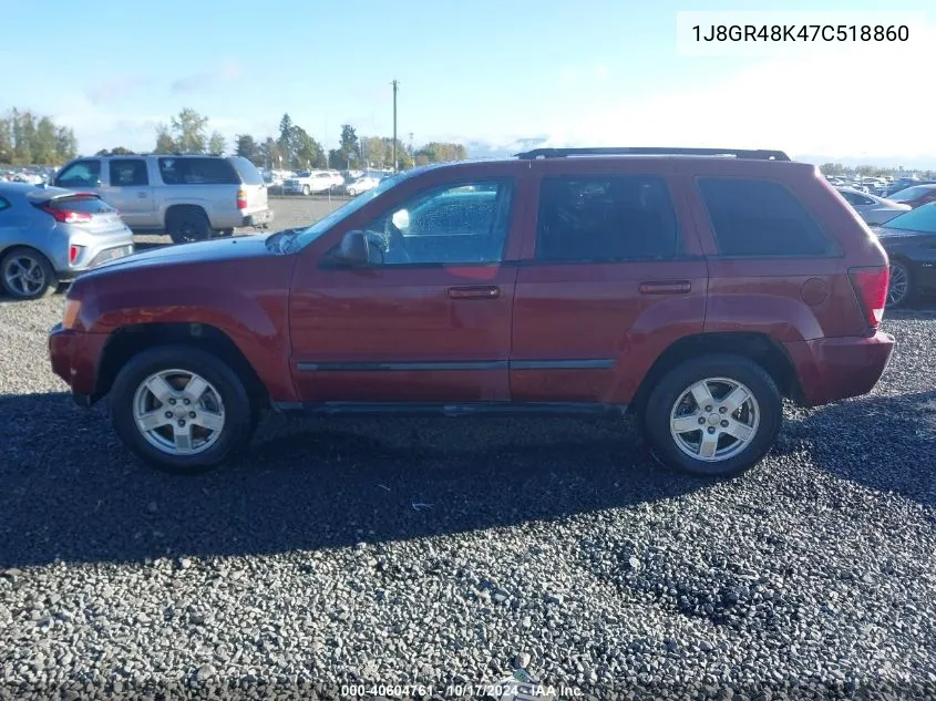 2007 Jeep Grand Cherokee Laredo VIN: 1J8GR48K47C518860 Lot: 40604761