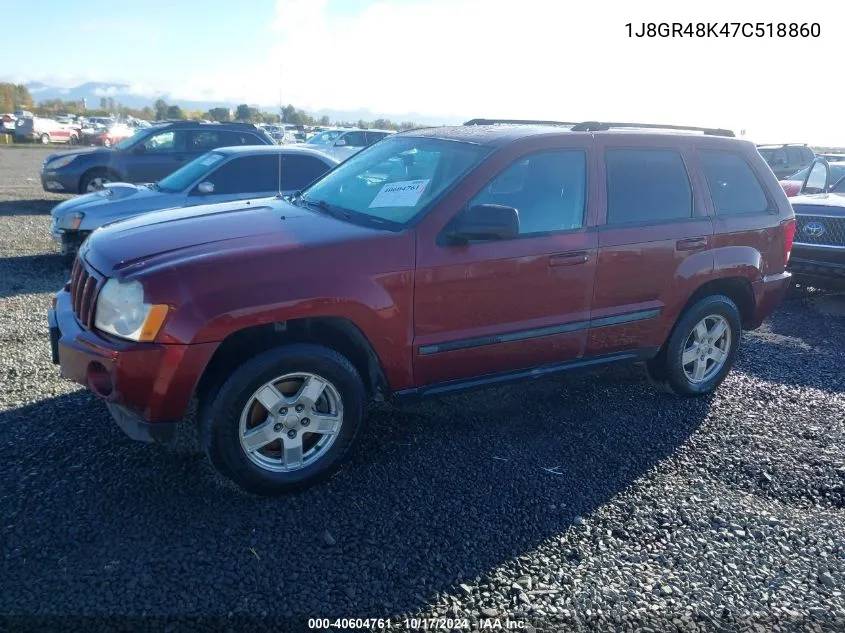 2007 Jeep Grand Cherokee Laredo VIN: 1J8GR48K47C518860 Lot: 40604761