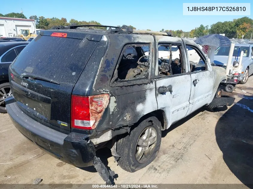 2007 Jeep Grand Cherokee Laredo VIN: 1J8HS48P17C526810 Lot: 40644548