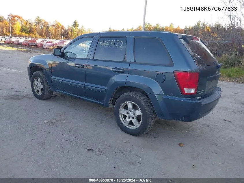 2007 Jeep Grand Cherokee Laredo VIN: 1J8GR48K67C677833 Lot: 40653870